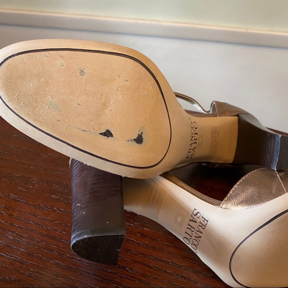 Franco Sarto Bronze Mary Jane Heels size 8 - Picture 9 of 12